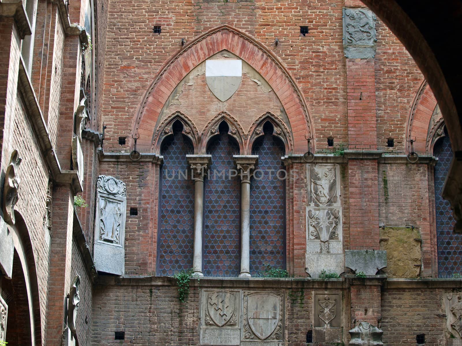 Courtyard in Palazzo Pubblico. Siena, Tuscany