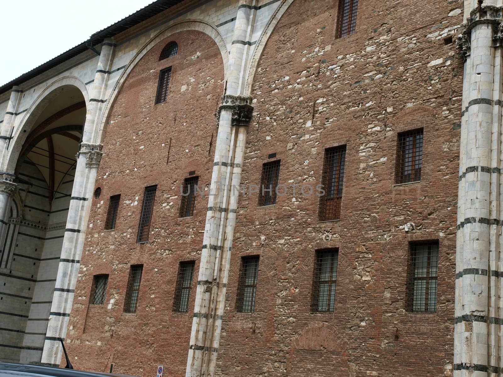 Siena -The  side wall unfinished Duomo Nuovo