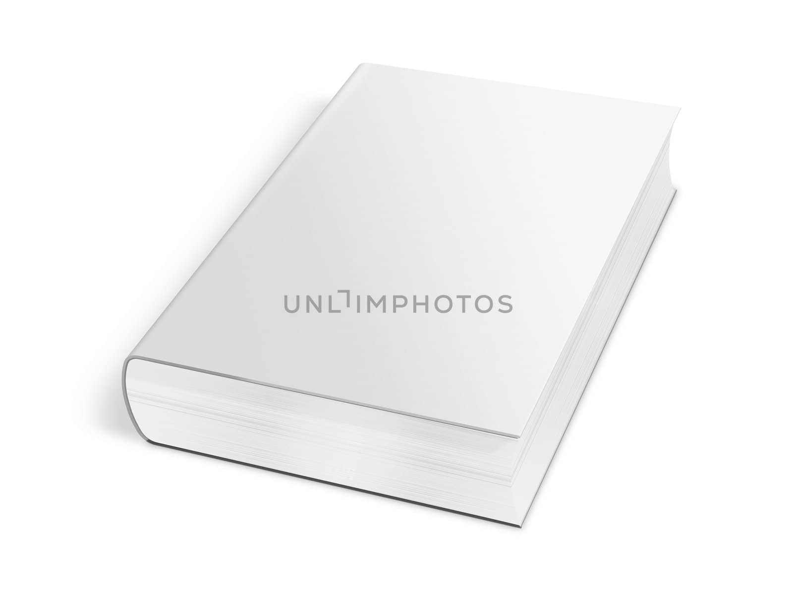 collection of various blank white book on white background with clipping path