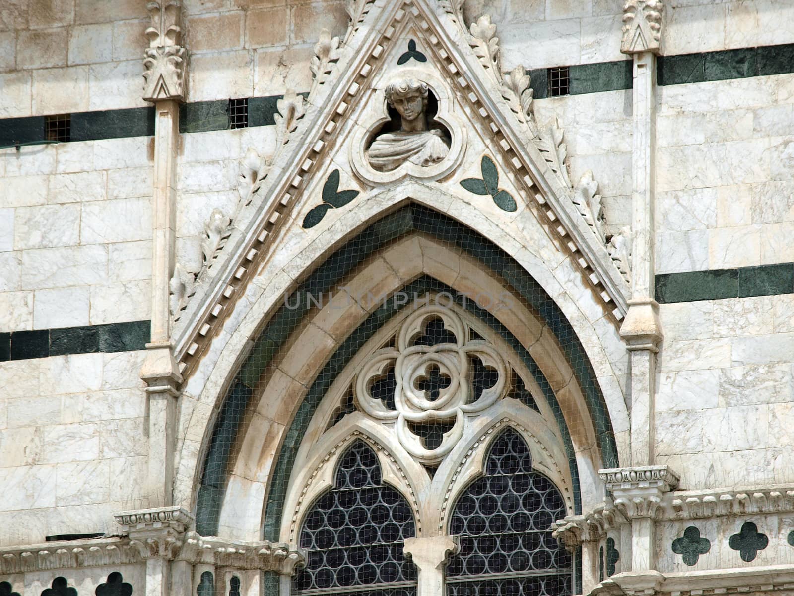 Siena - Duomo. Side wall of the cathedral