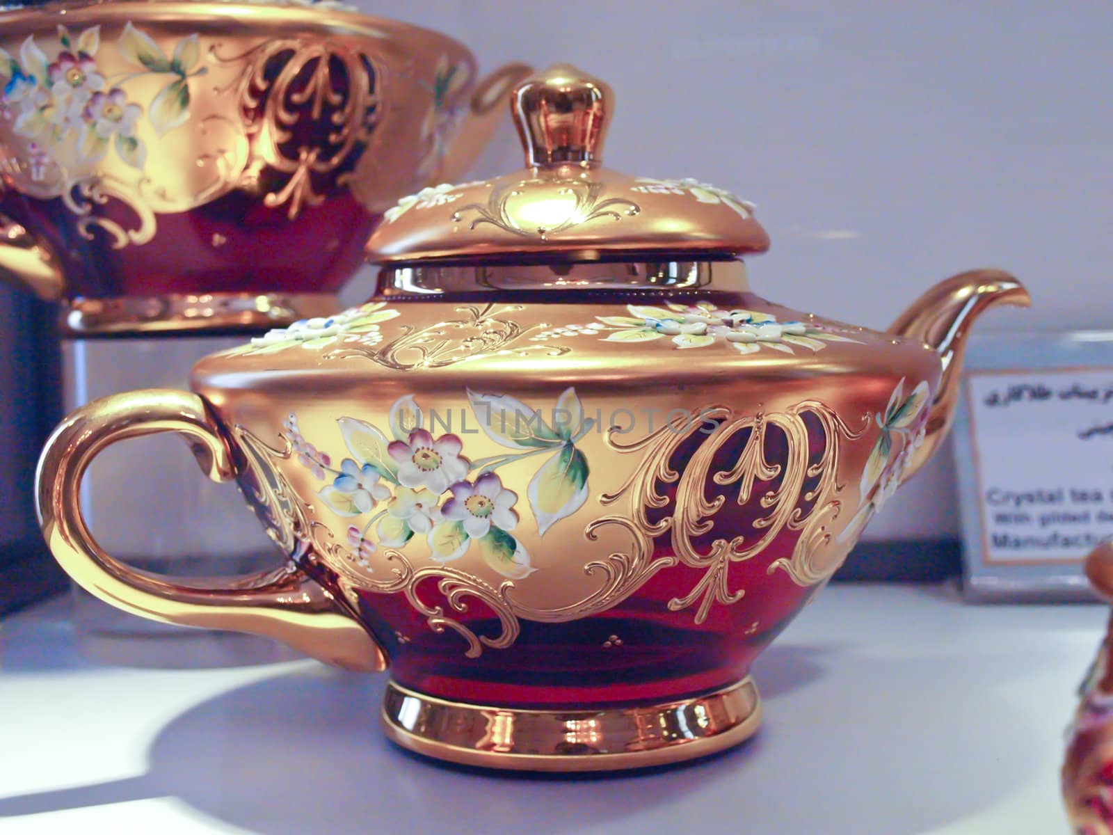 Antique glass tea pot by gururugu