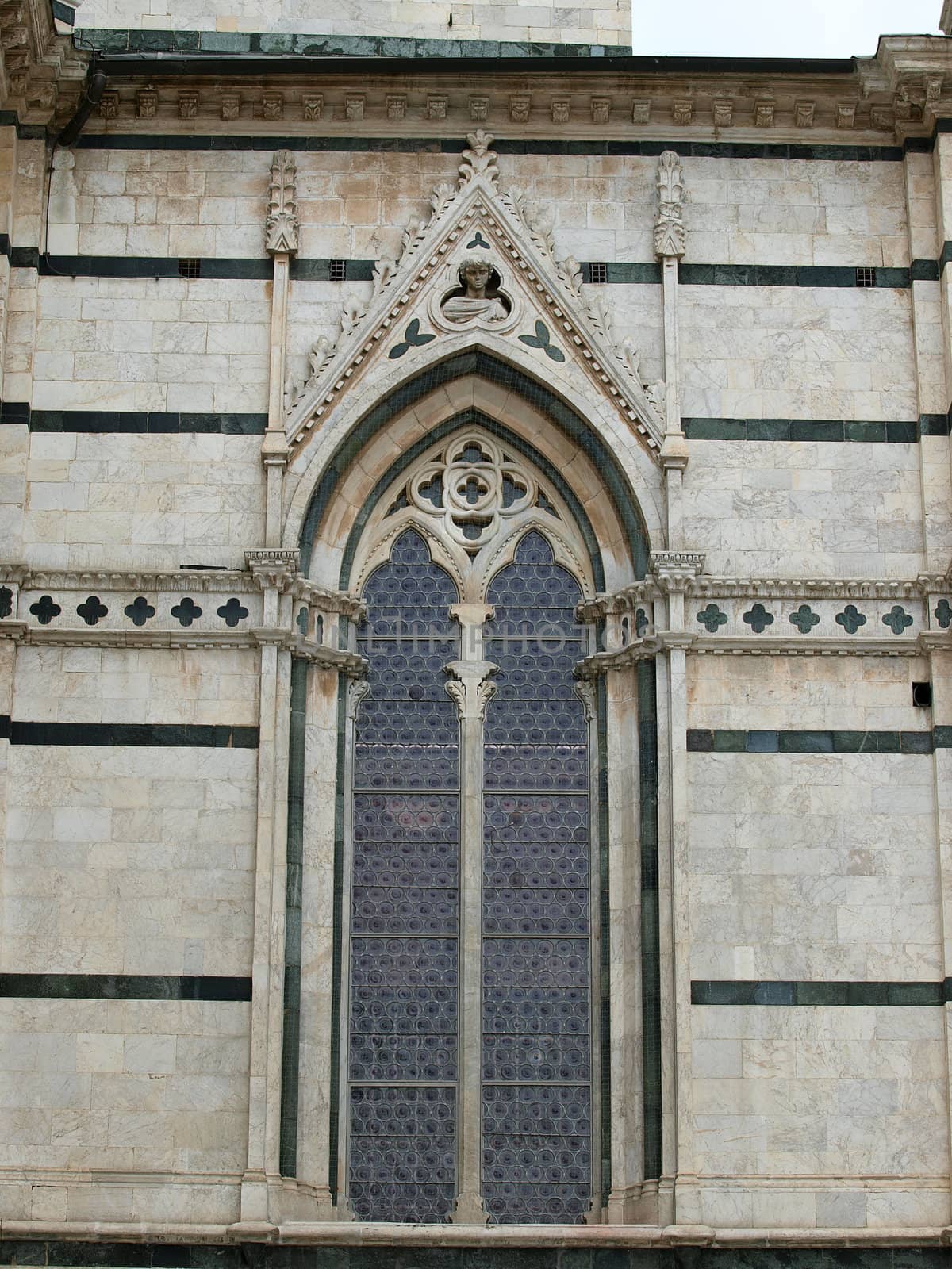 Siena - Duomo. Side wall of the cathedral