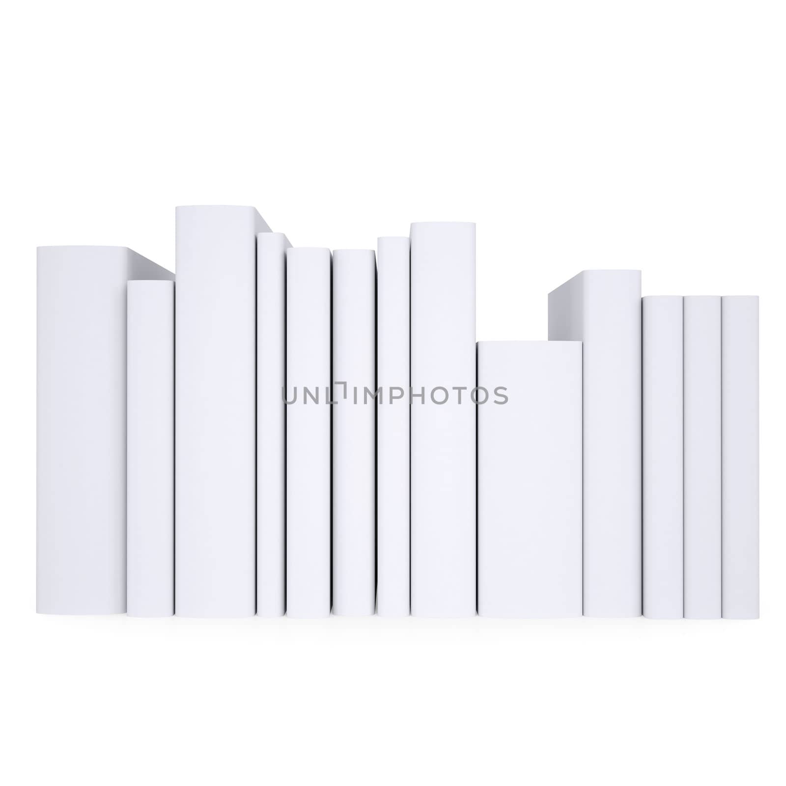 A stack of white papers. Isolated render on a white background