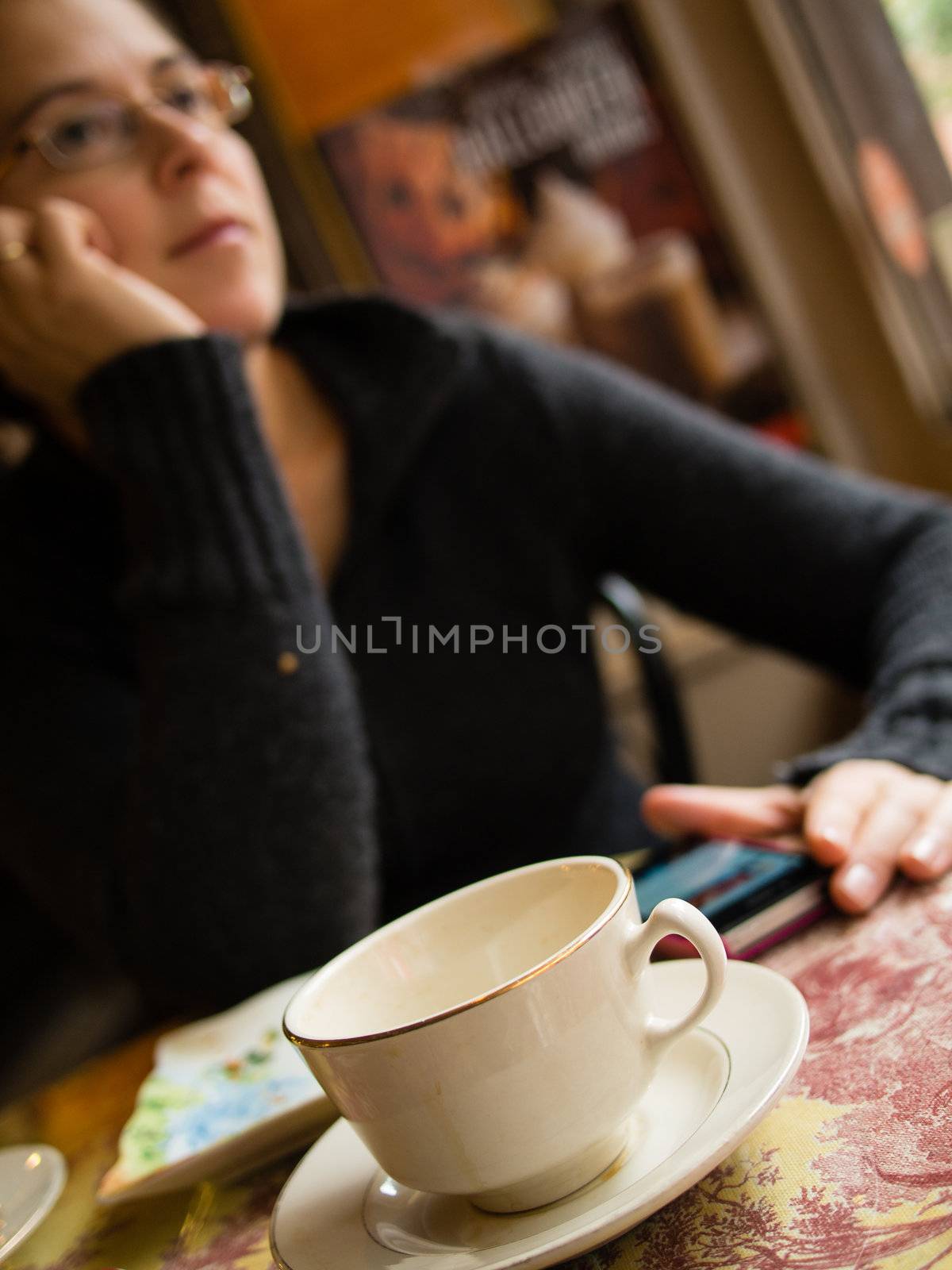 Traditional french breakfast in Paris