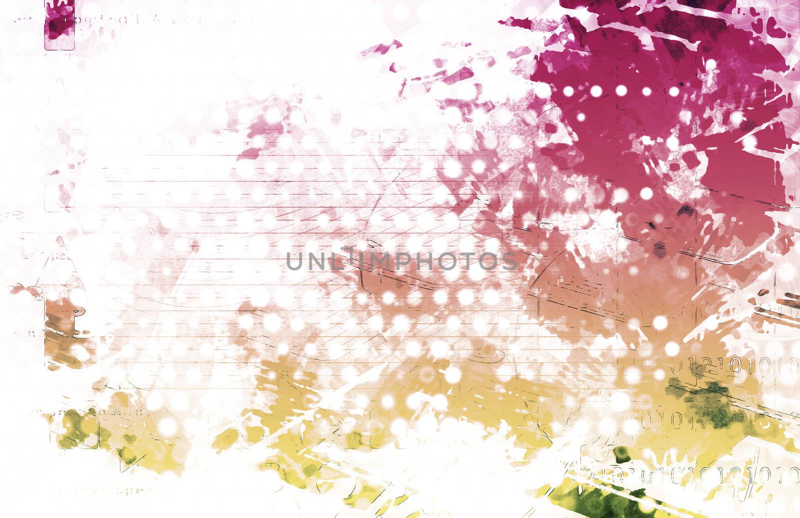 Modern Retro Abstract Paint as Splash Background