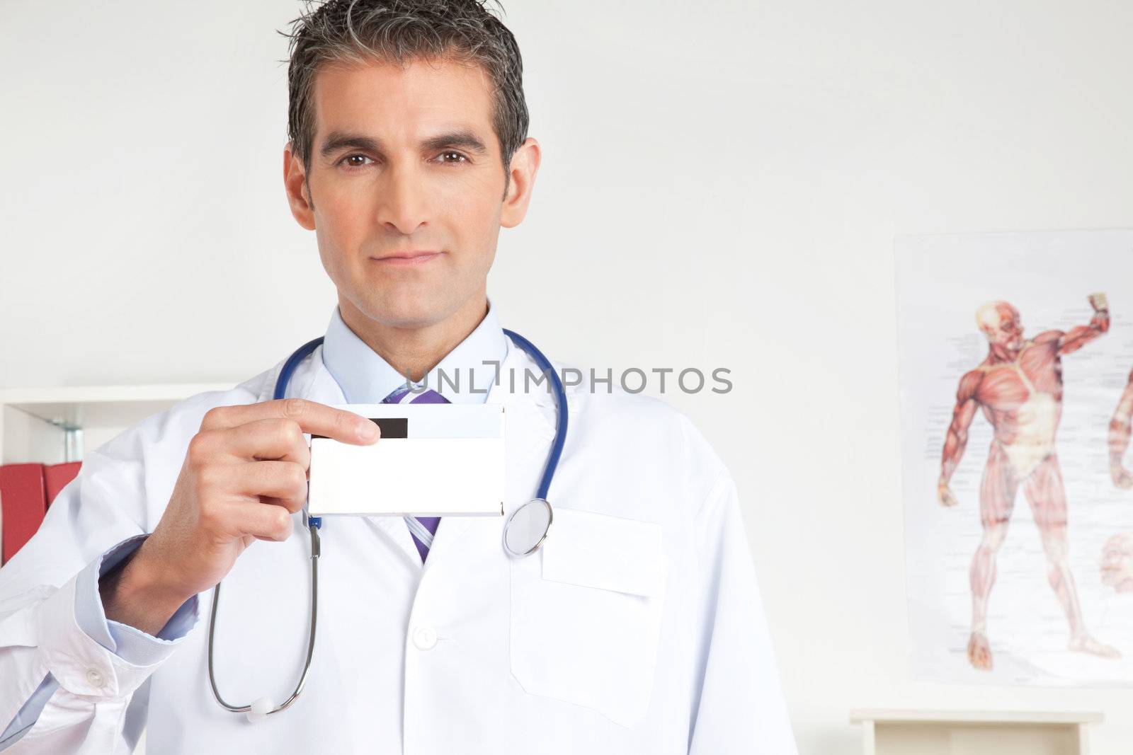 Doctor Holding a Medicine Packet by leaf