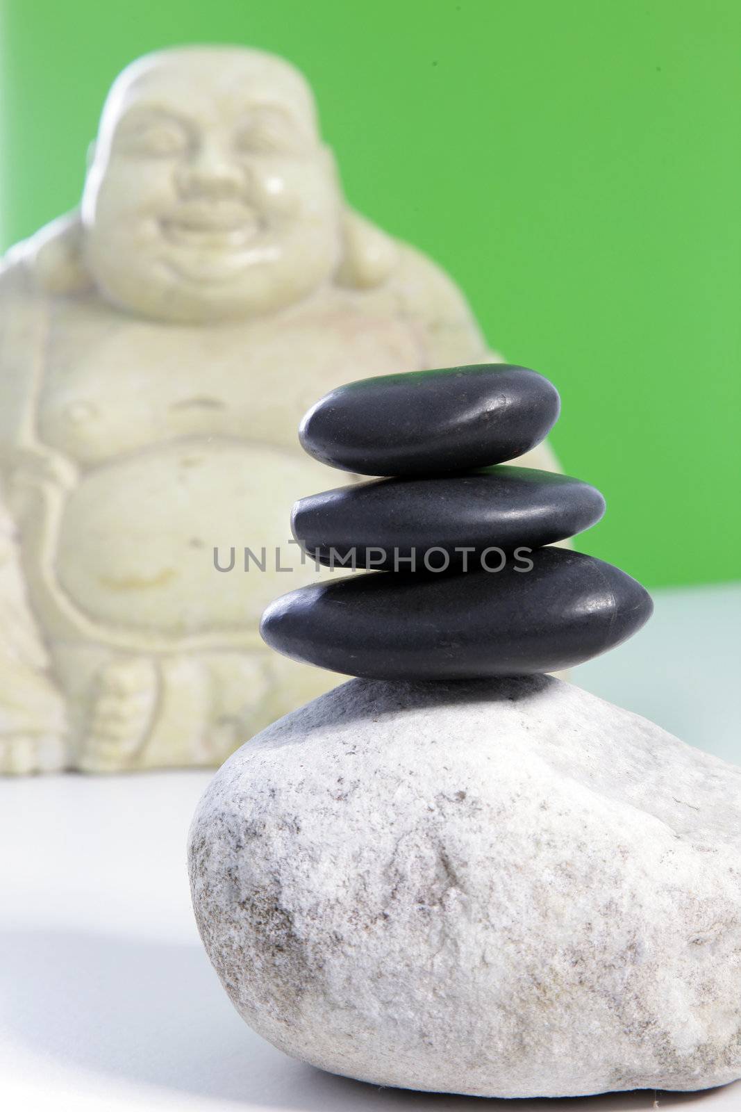 Three black stones stacked on top of each other by Farina6000