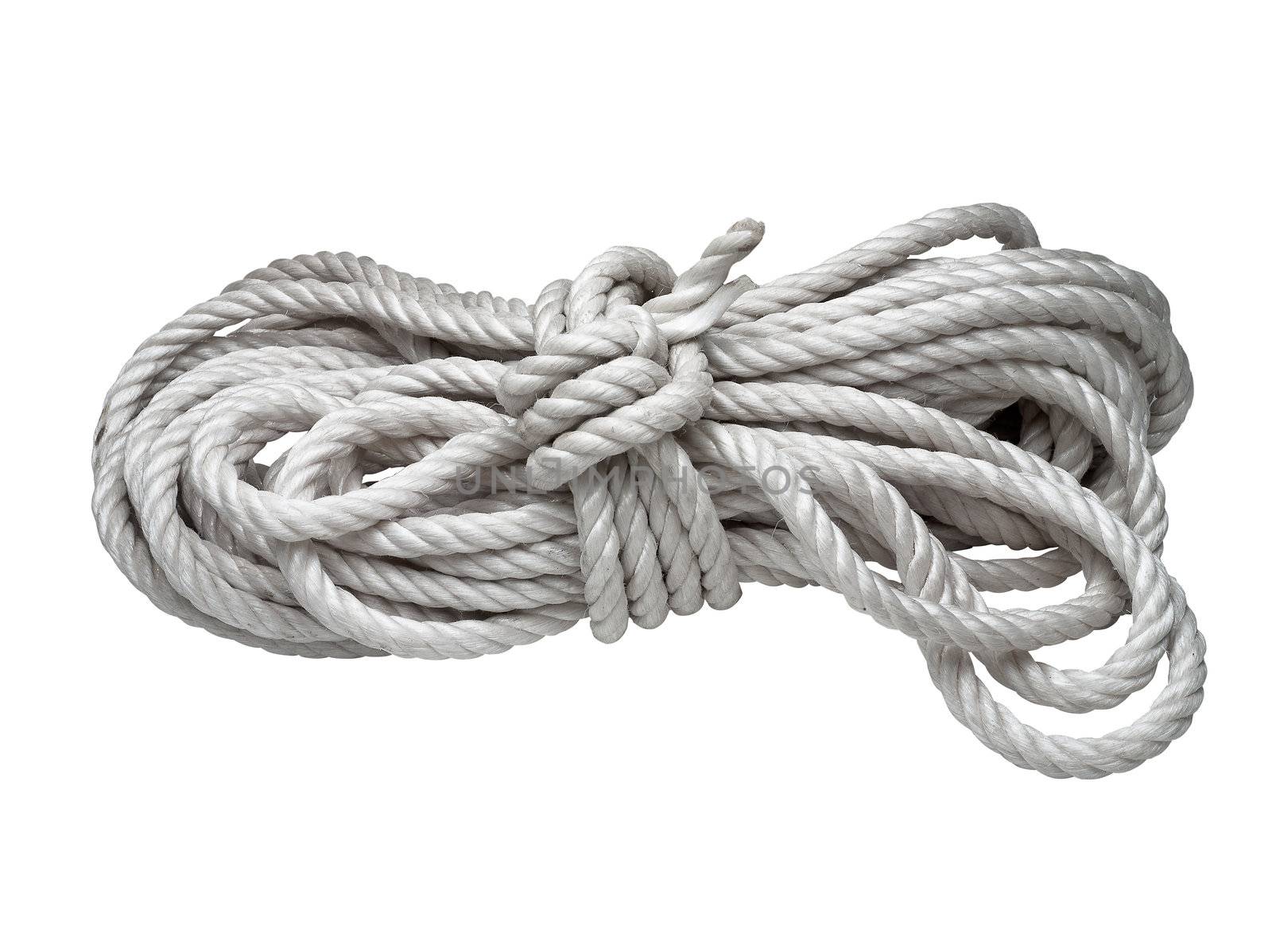 roll of rope isolated on white by pbombaert