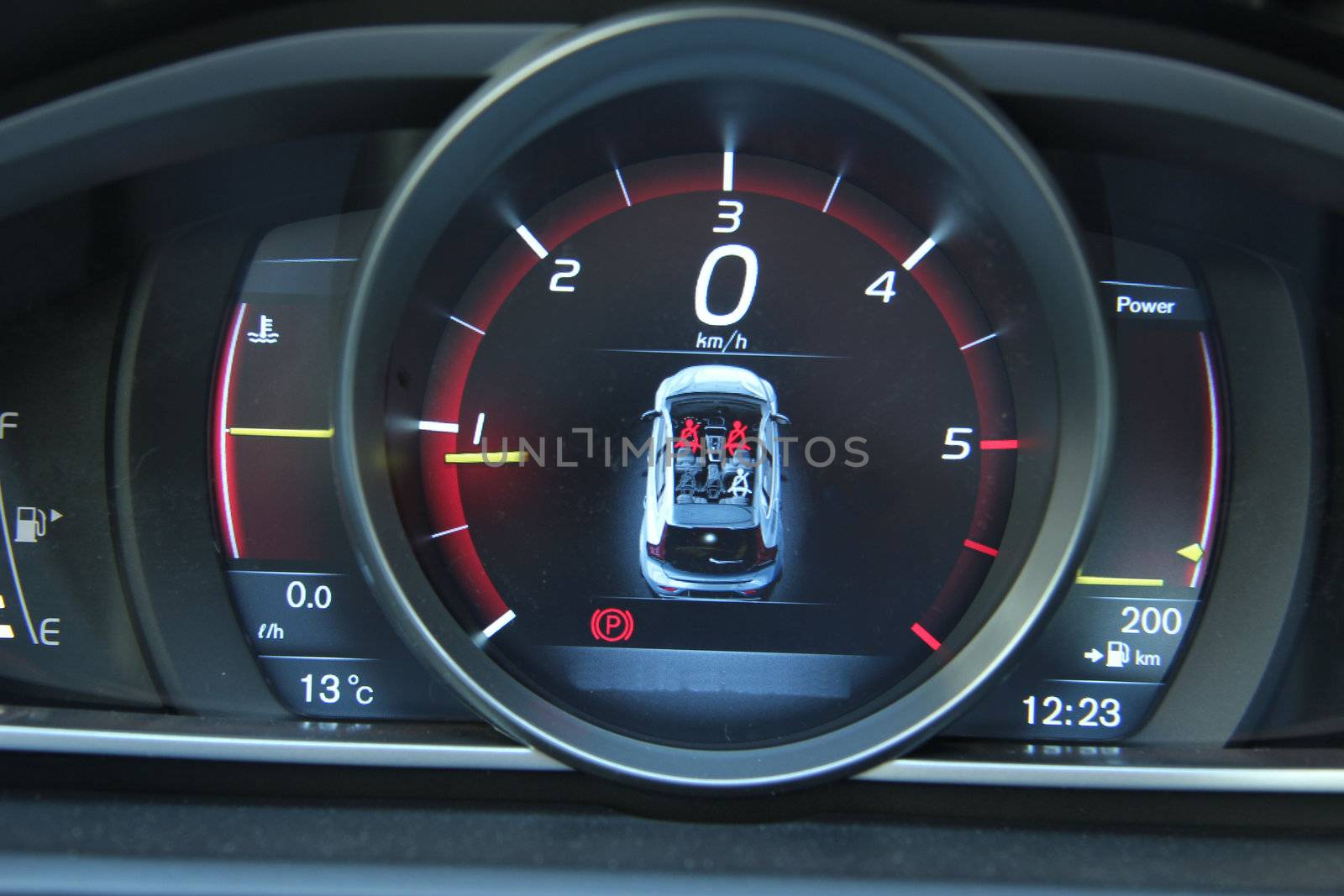 Digital dashboard of a modern car by studioportosabbia