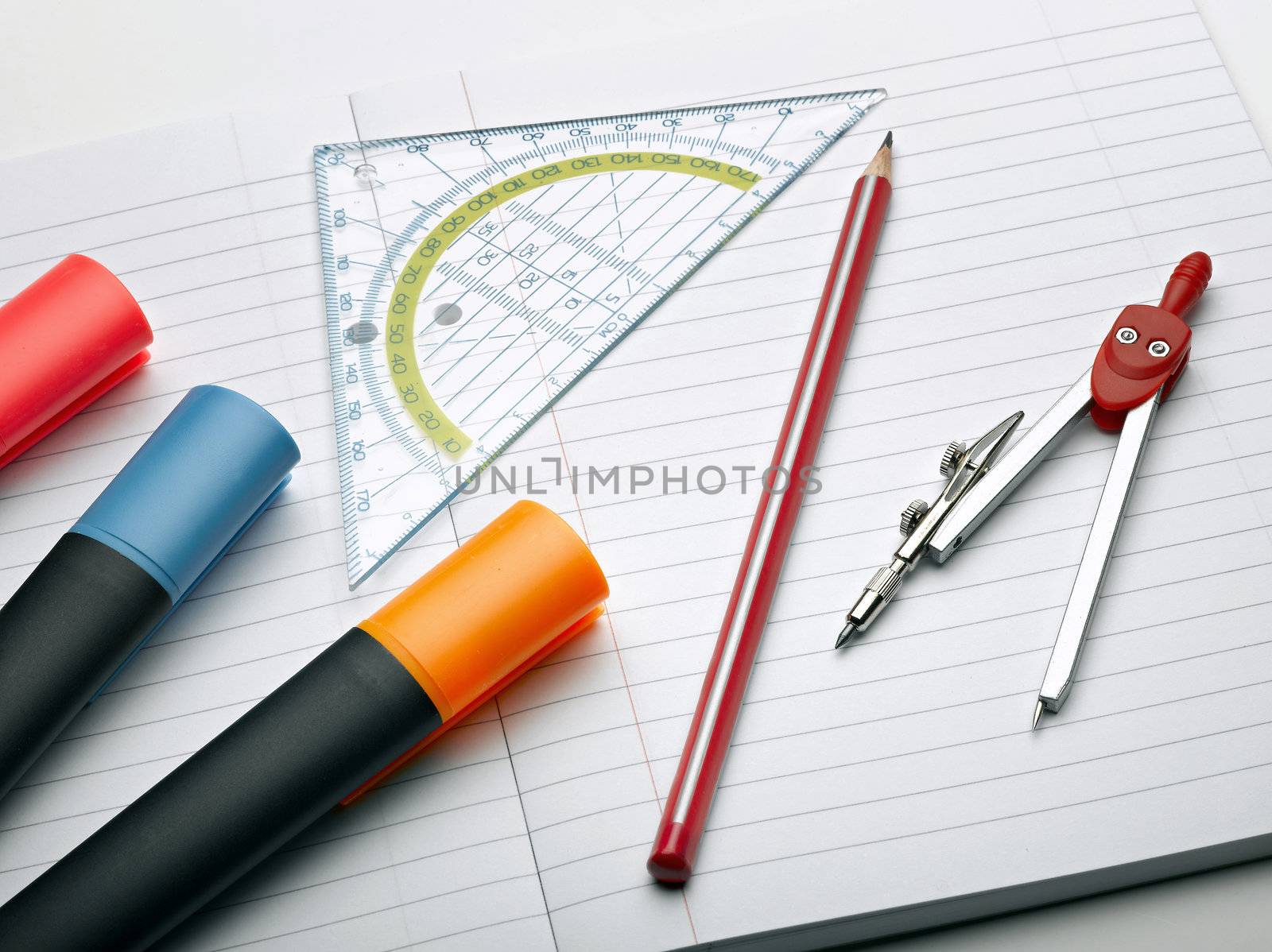 Writing tools and compass by pbombaert