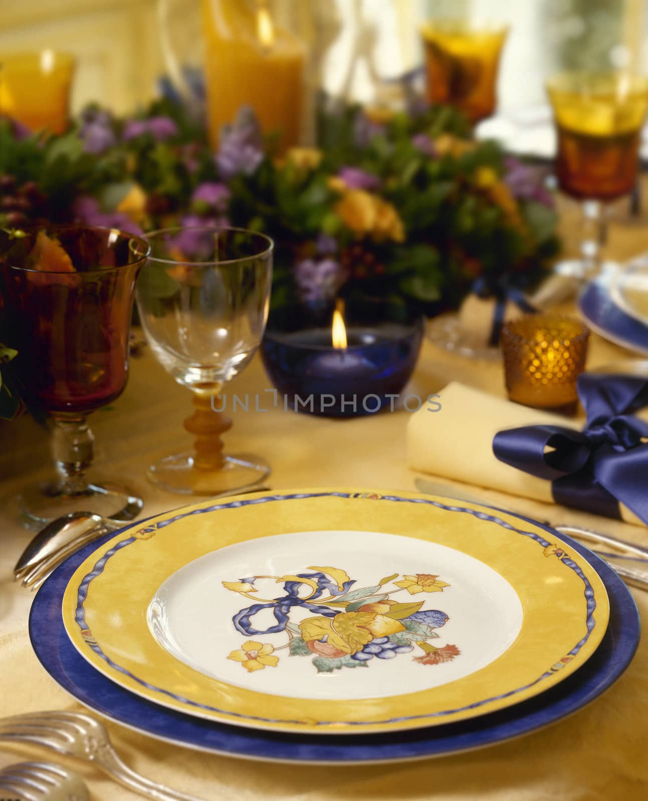 A decorated christmas dining table 