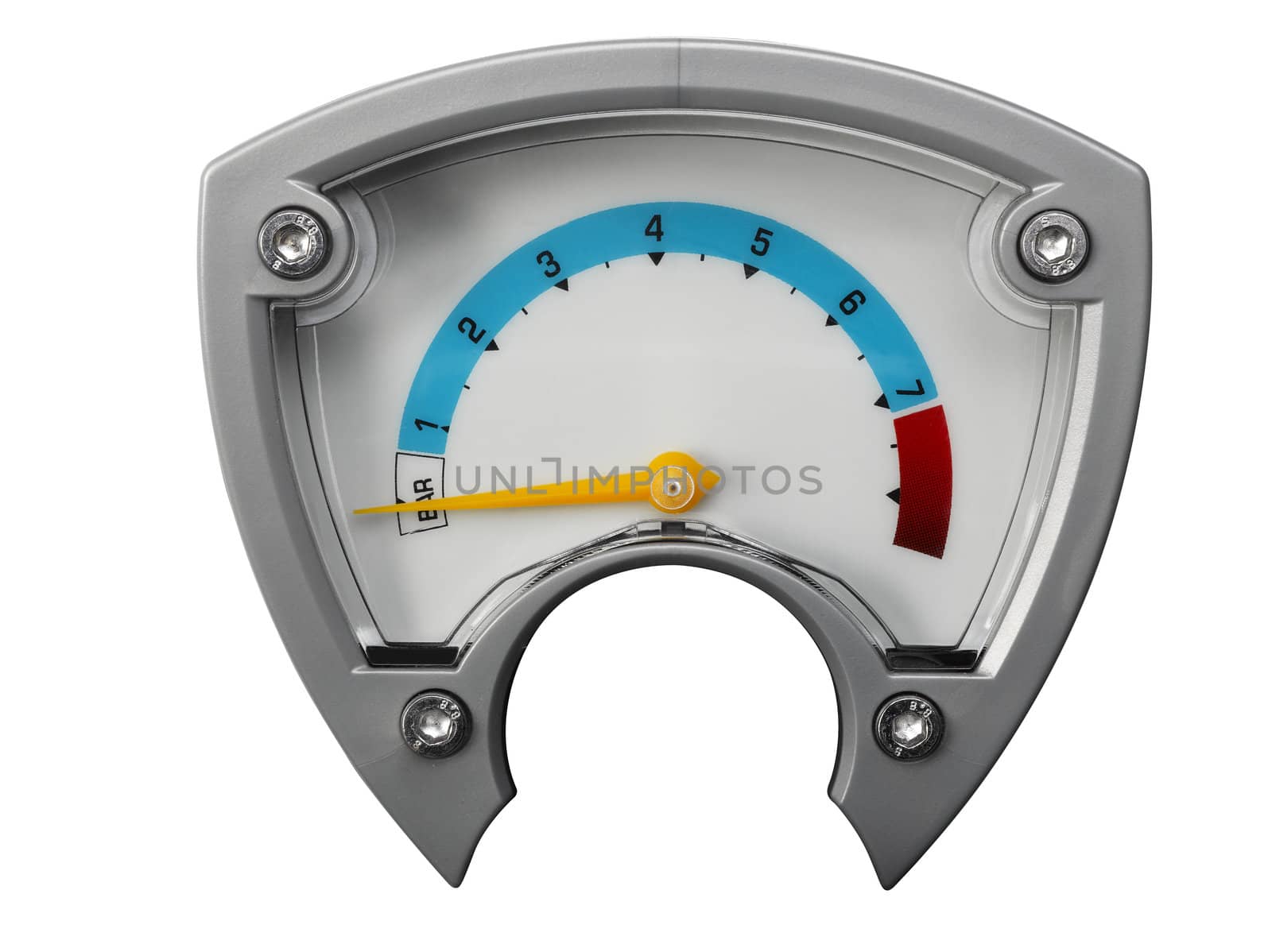 Air gauge isolated on white (clipping path)