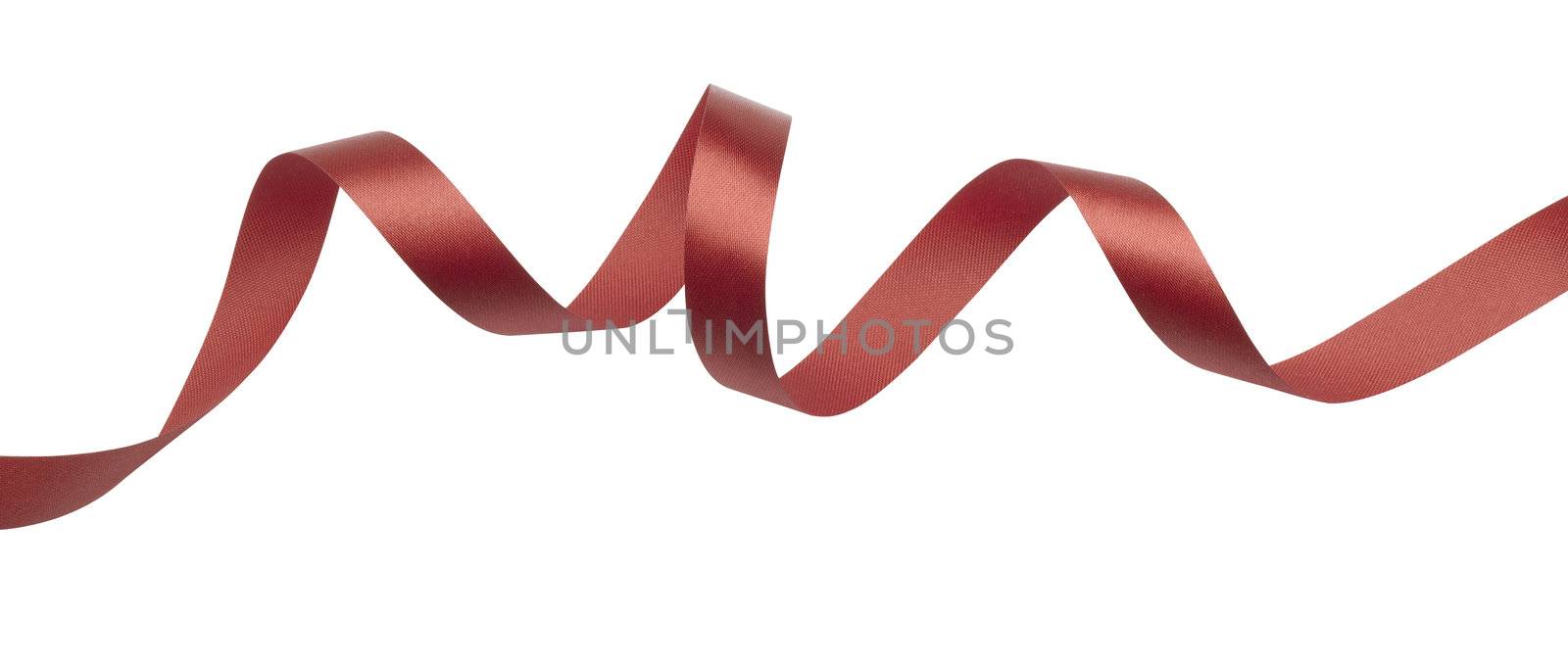 red ribbon on white background