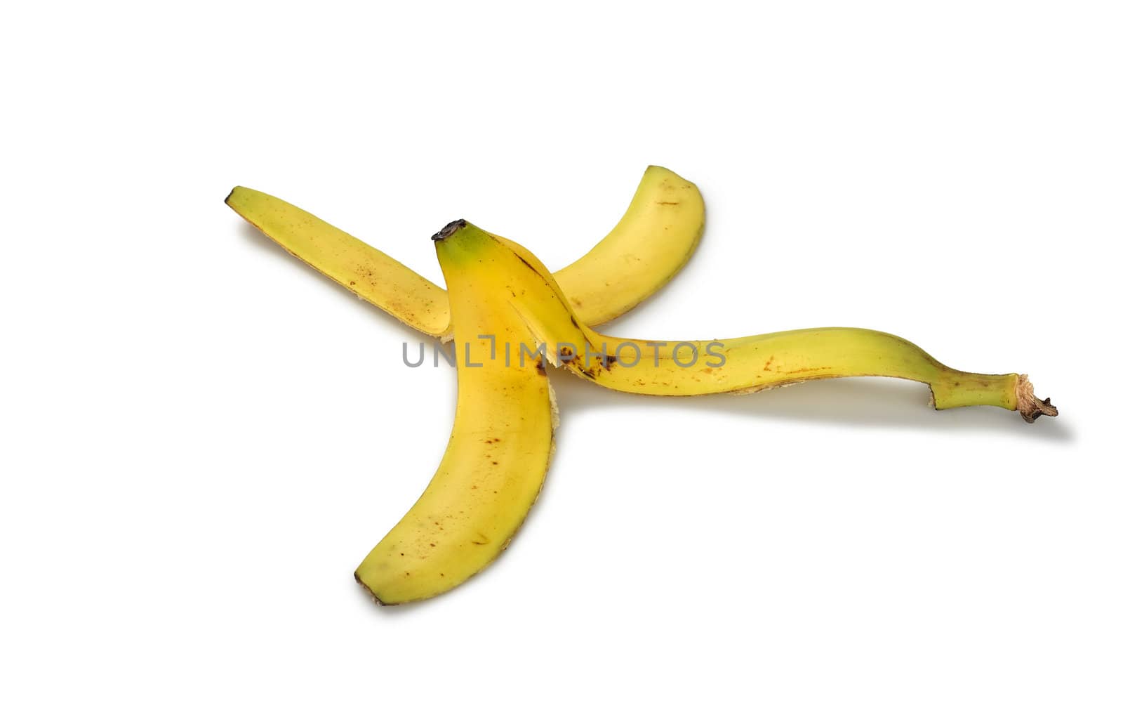 skin banana on white background by pbombaert