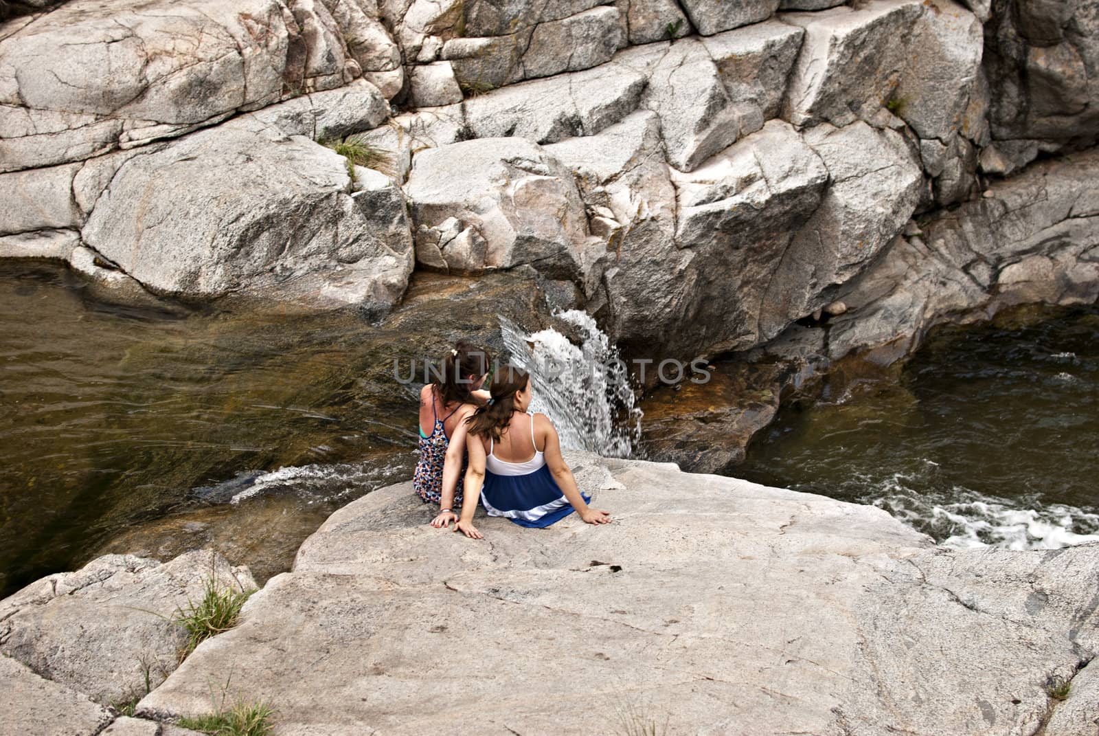 	two women on the River