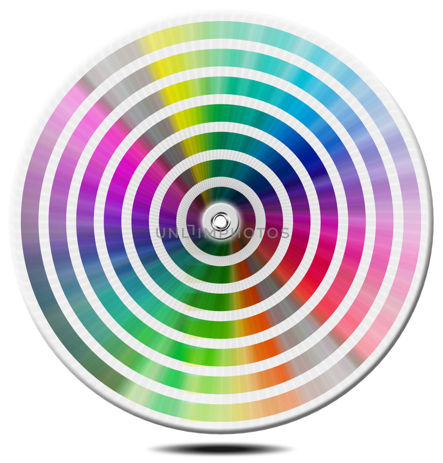 Pantone color palette guide isolated on white background - circle