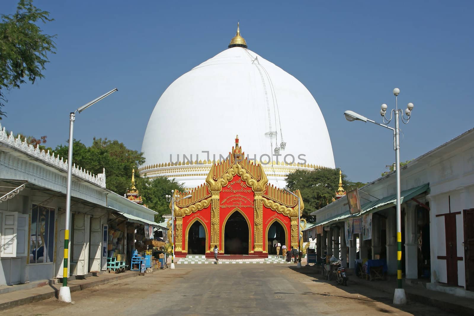 Kaunghmudaw Pagoda, Sagain, Myanmar, Asia by alfotokunst