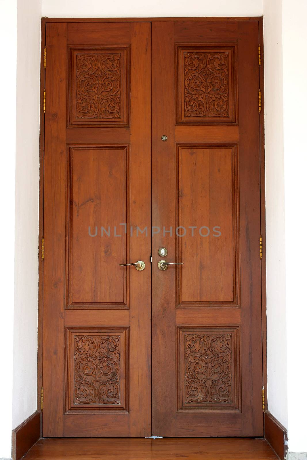 Thailand Teak doors. A simple traditional look.