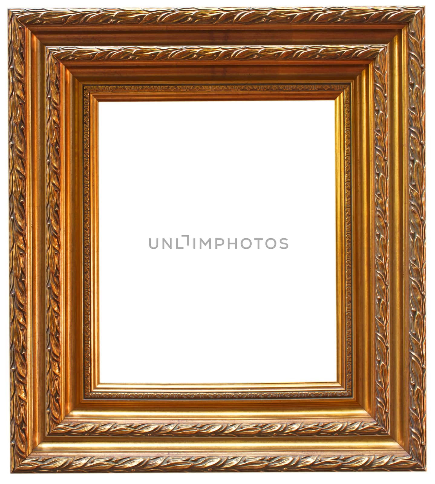 Yellow metal frame on a white background.