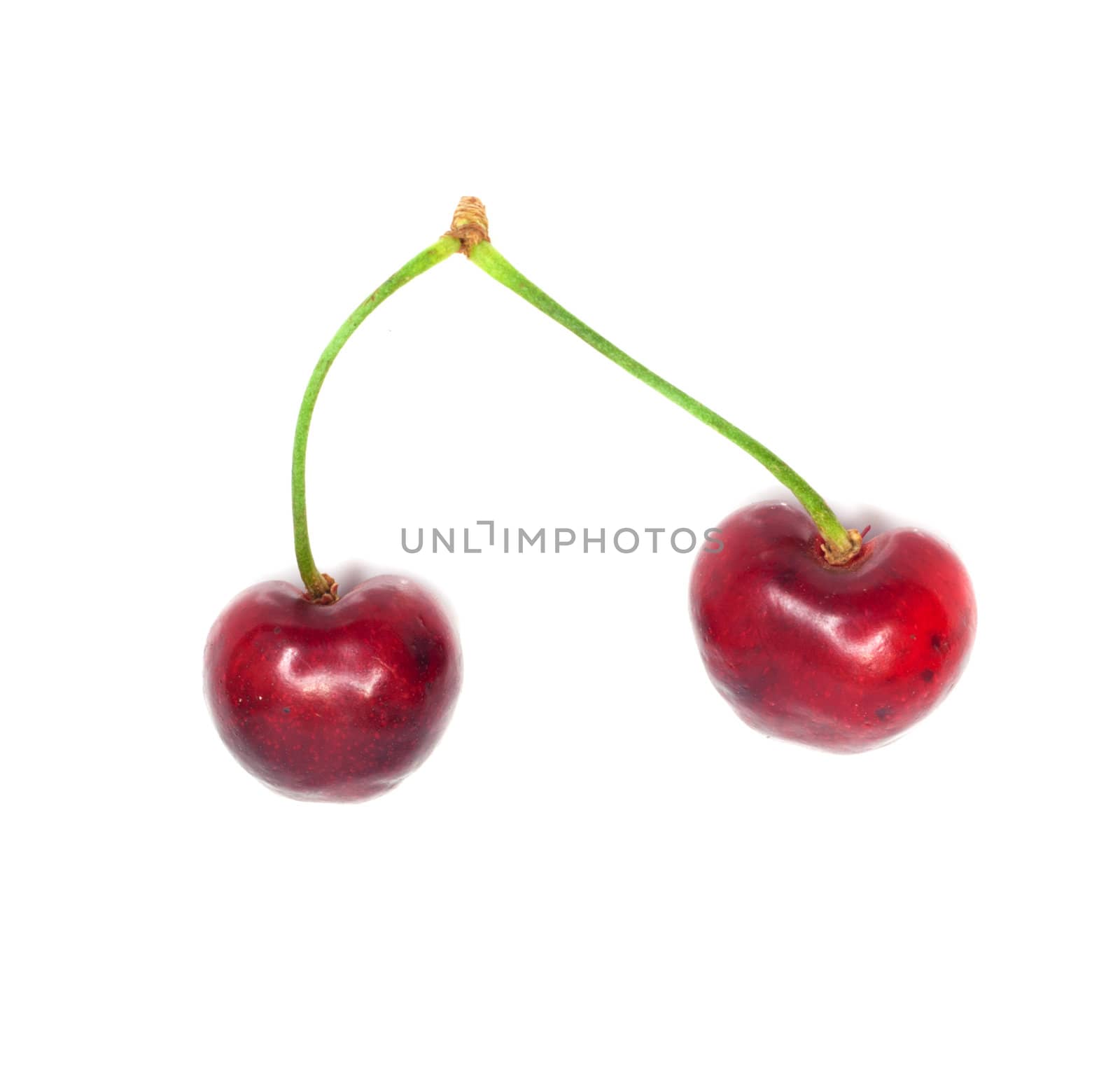 Cherries; objects on white background 
