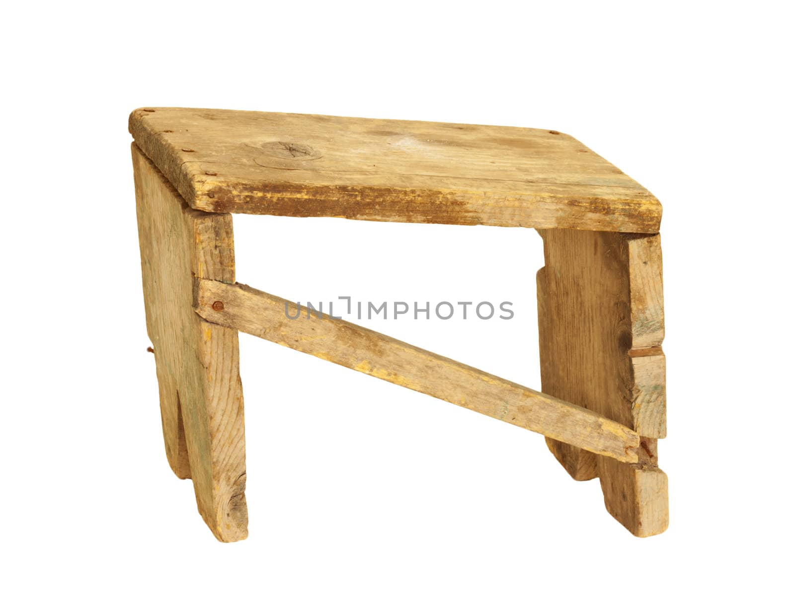 old wooden chair on a white background