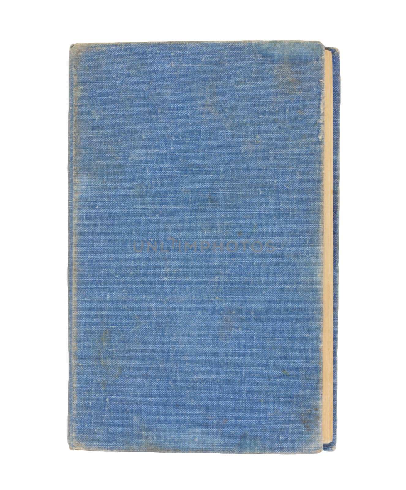 old blue book on a white background