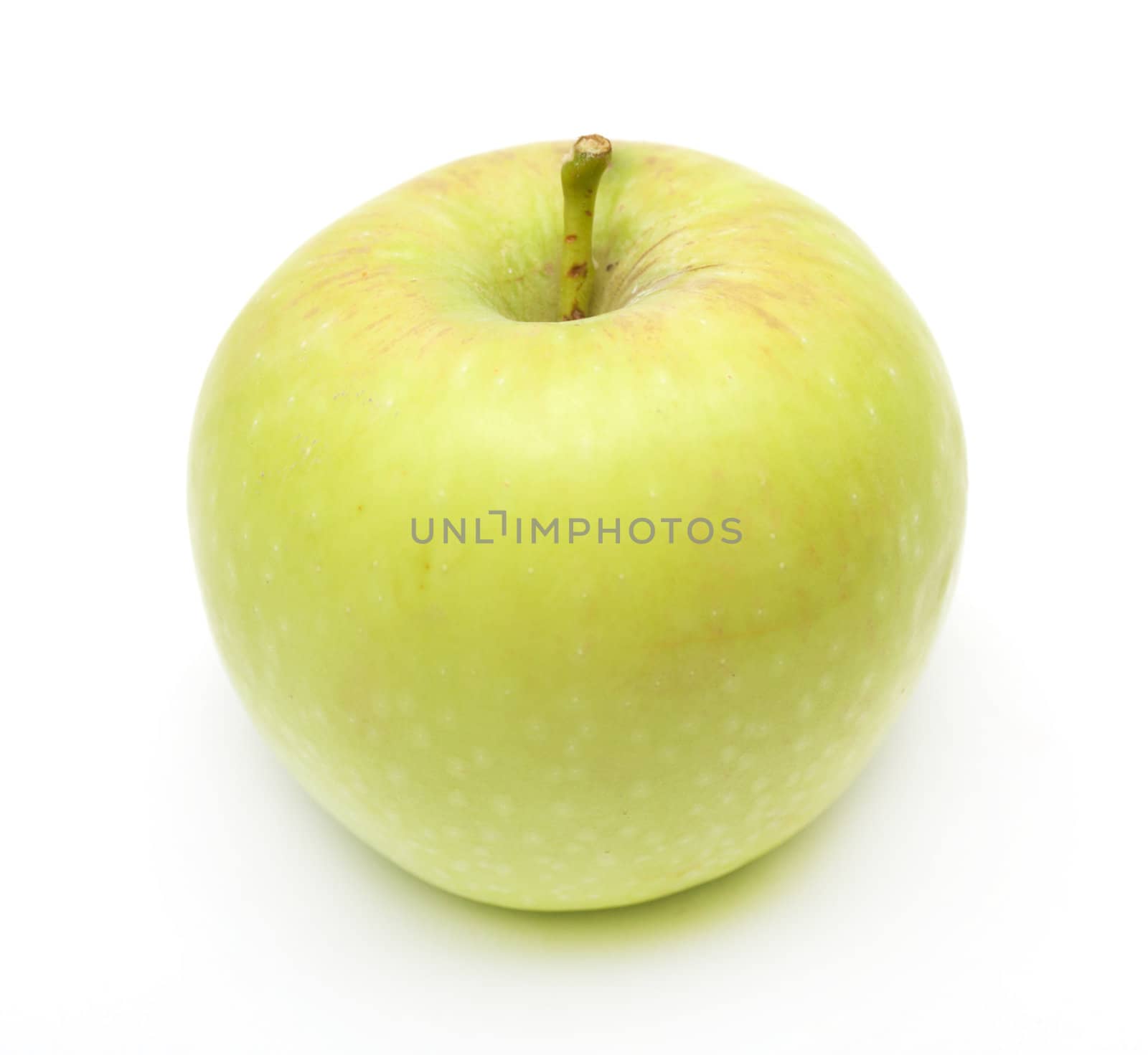 green apple on a white background