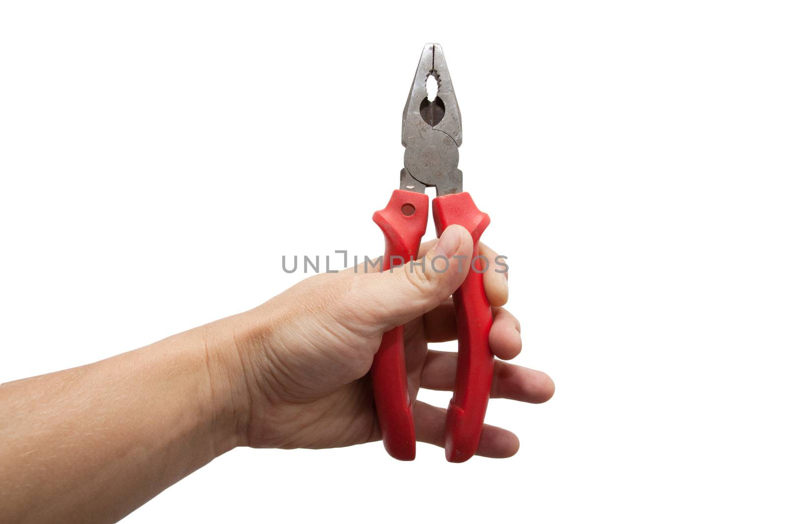 Hand with pliers  by schankz
