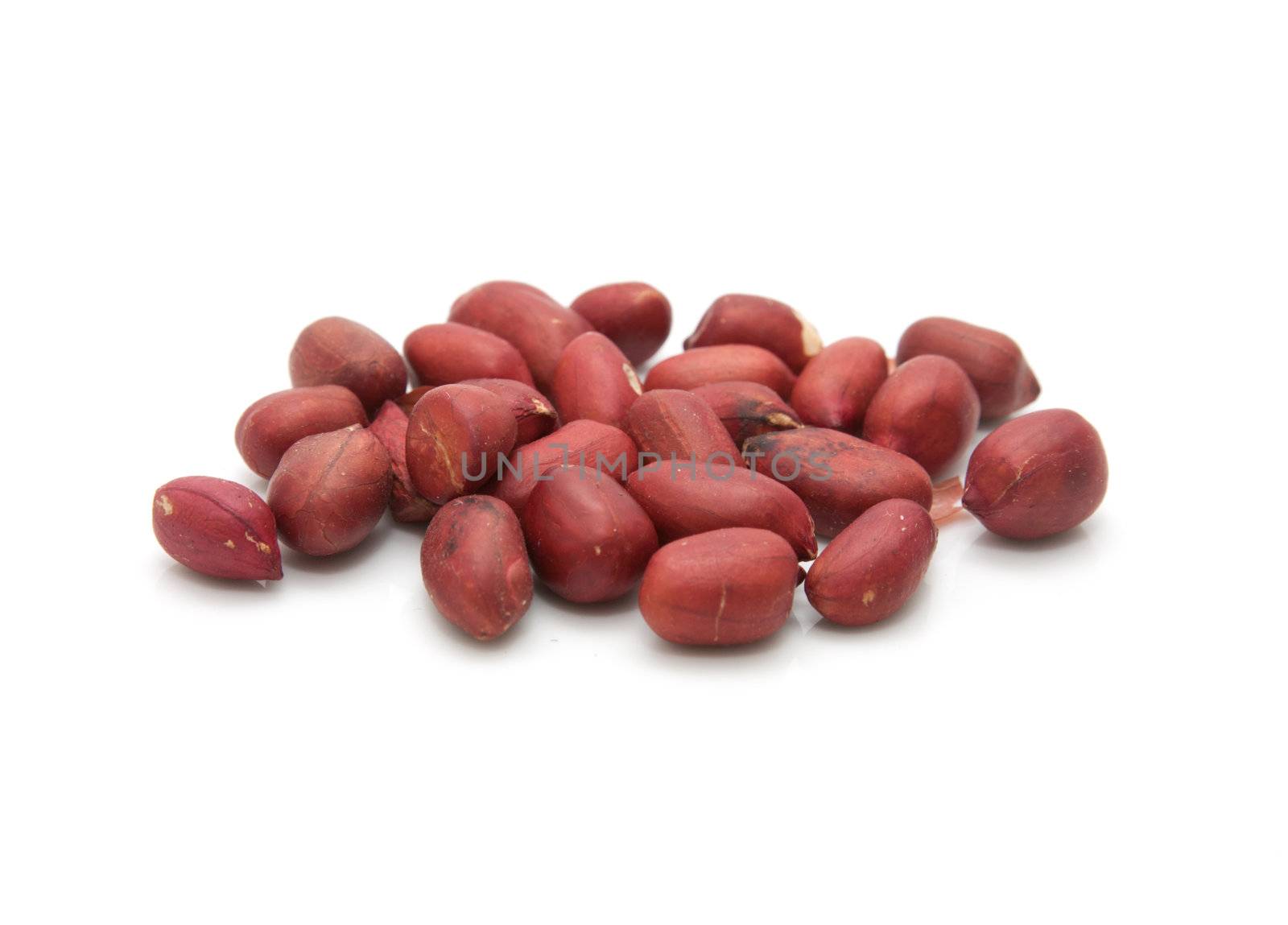 peanuts on a white background