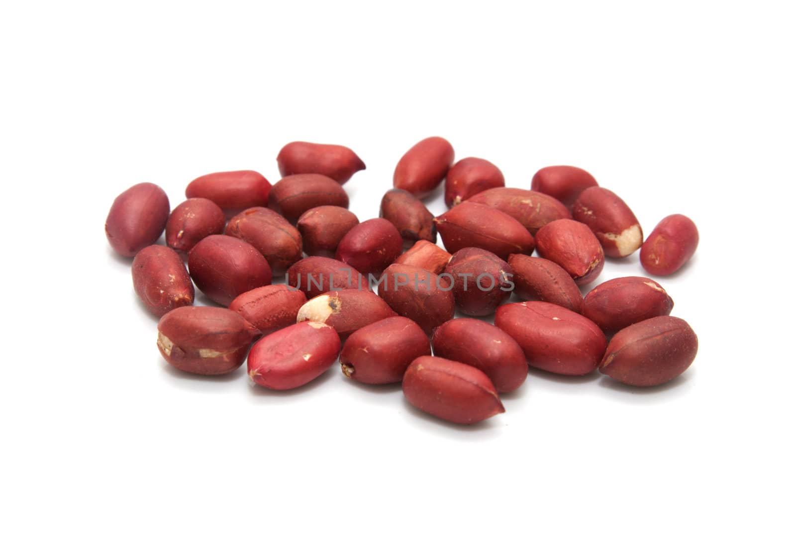 peanuts on a white background
