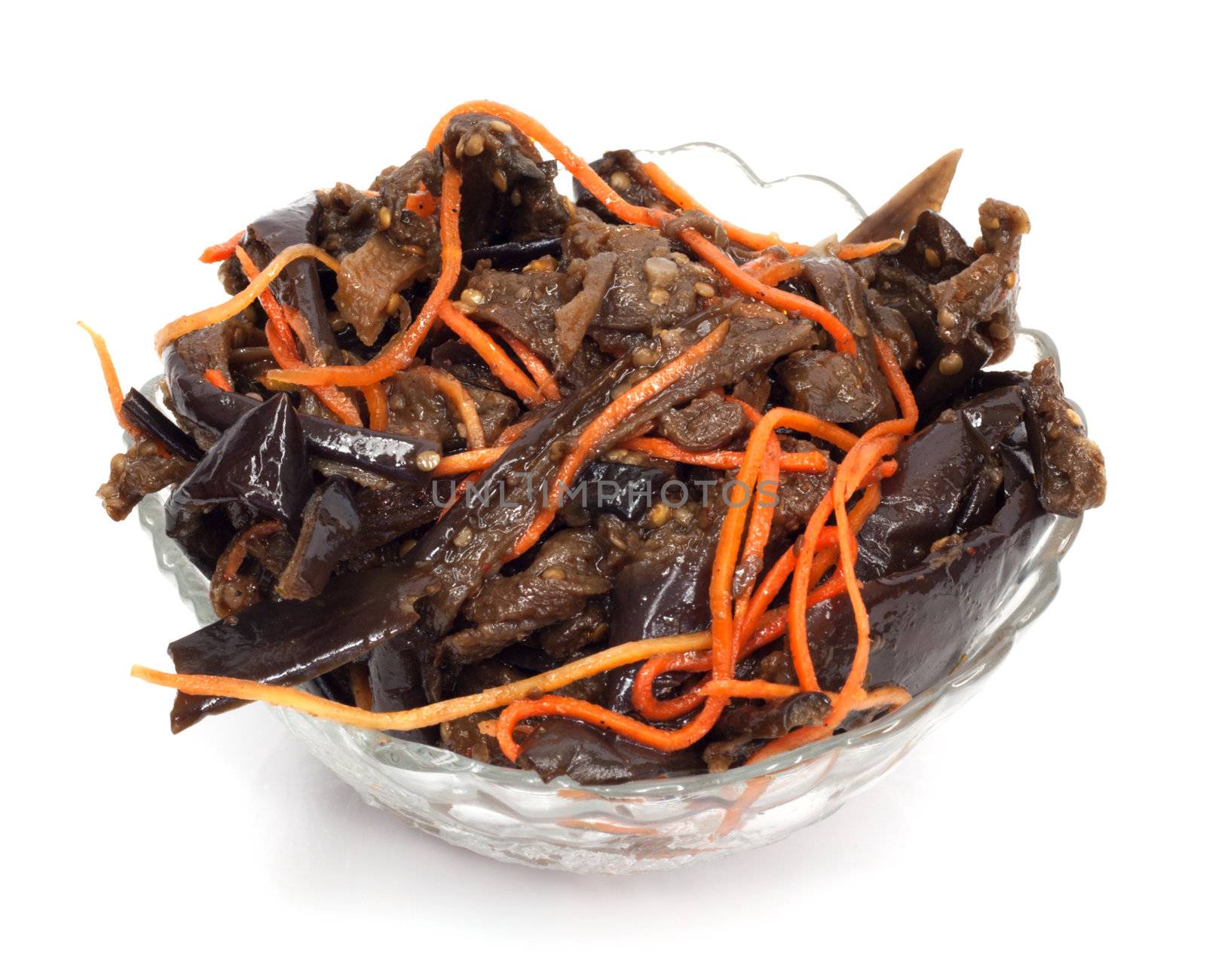 salad from carrot and eggplant