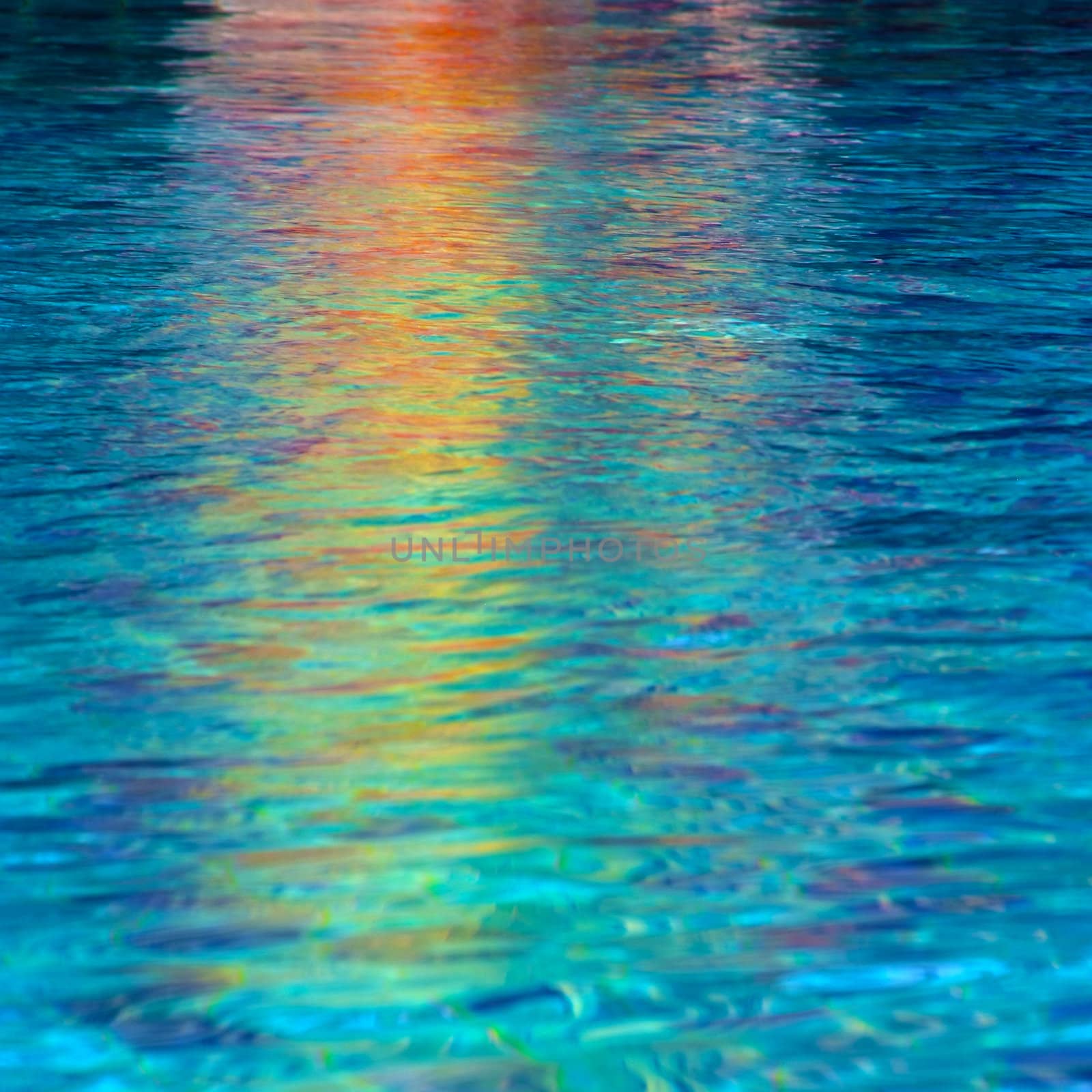 Colorful  reflections of pool water. by opasstudio