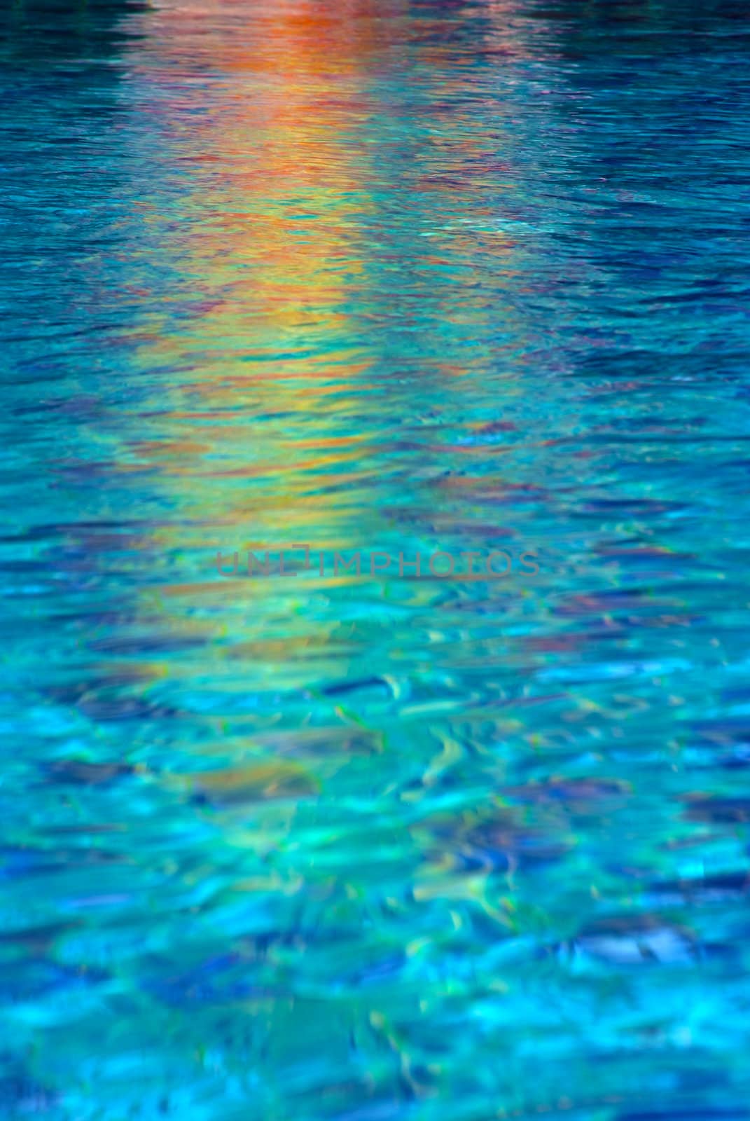 Colorful  reflections of pool water. by opasstudio