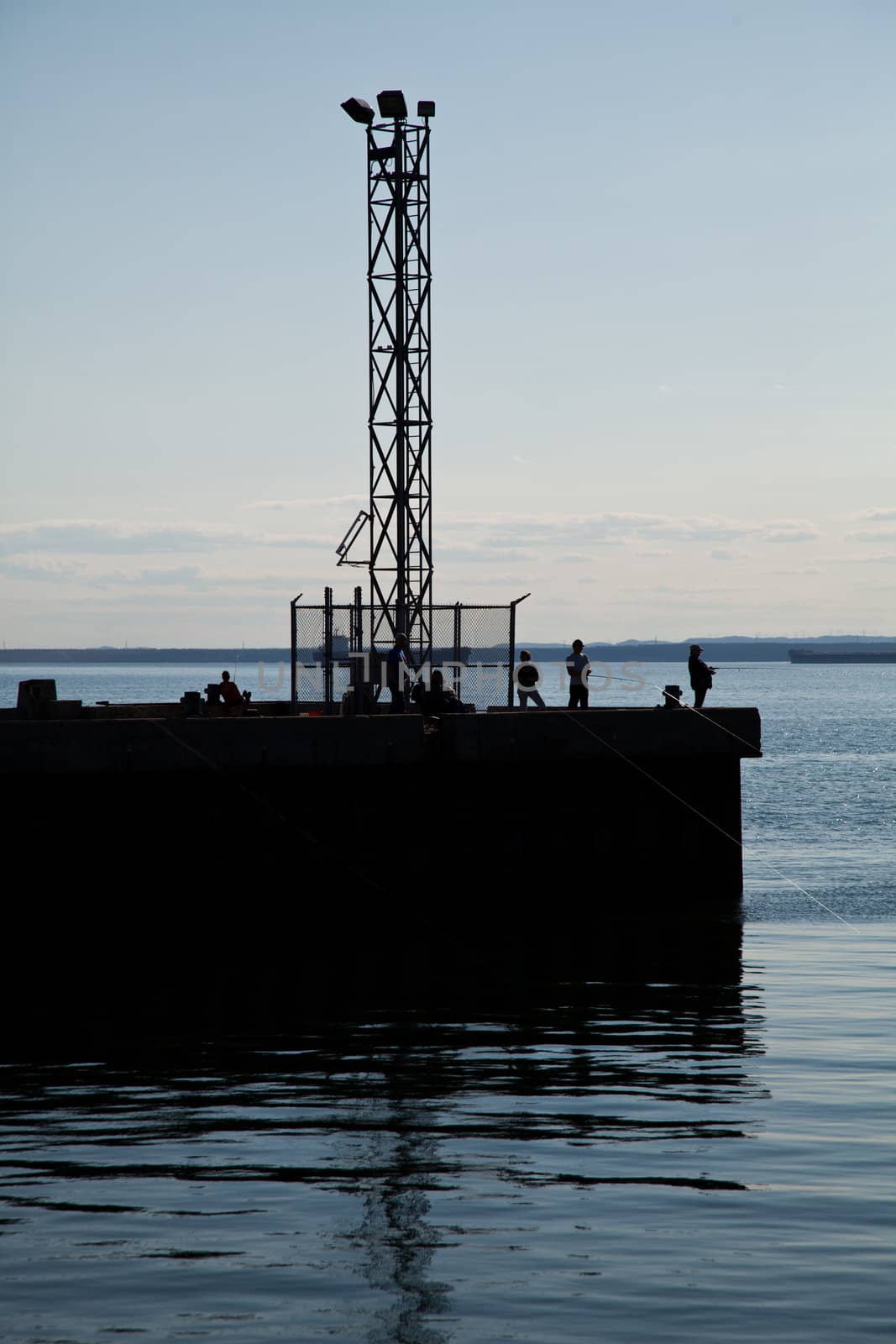 View of pier and the port and fichermans