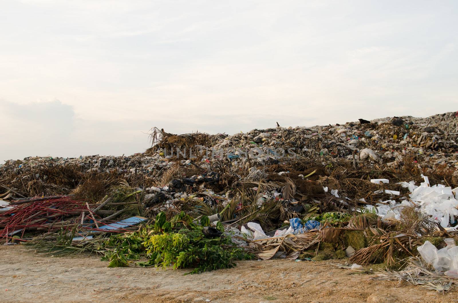 big grabage heap problem of pollution