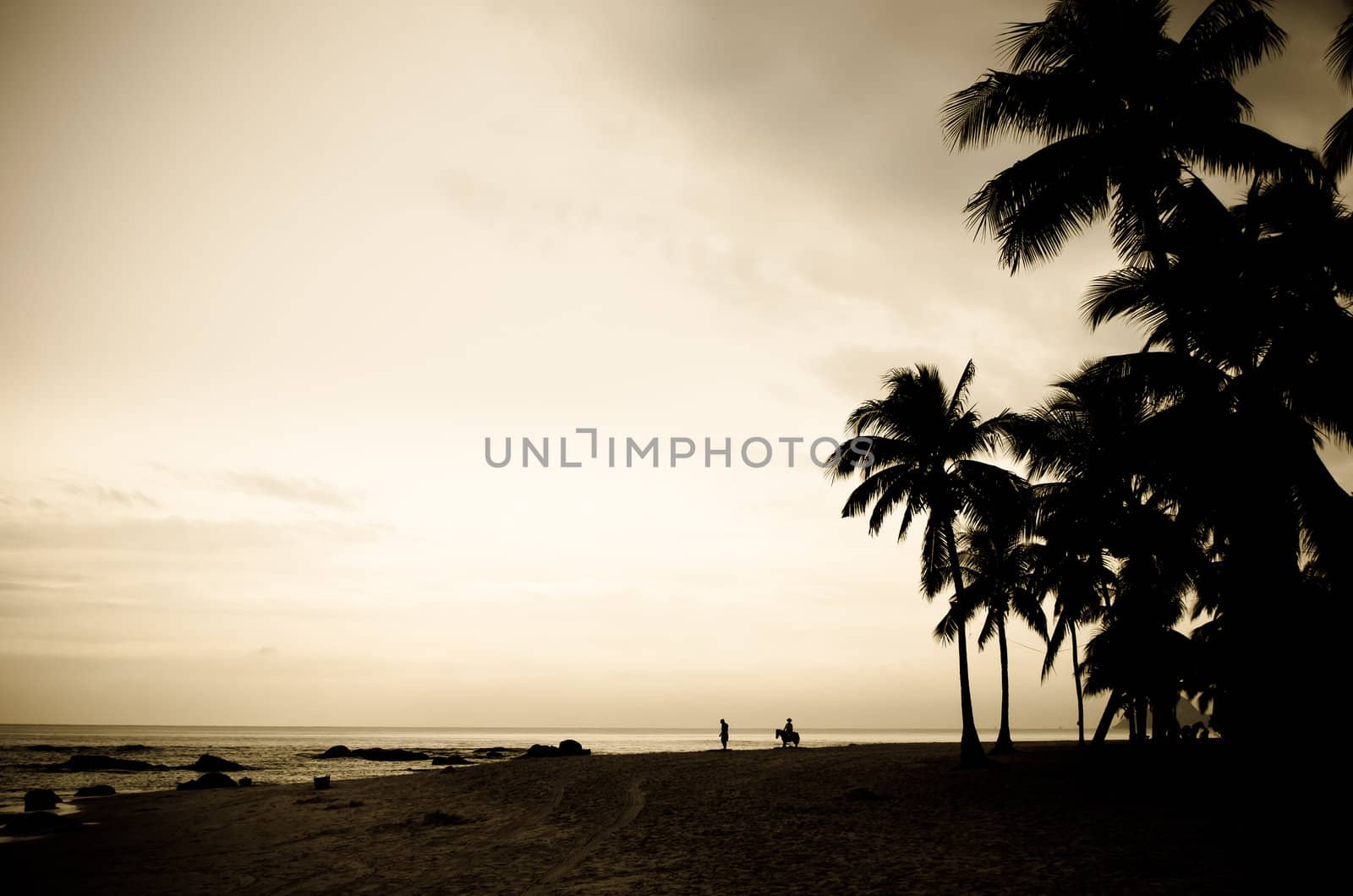 beautiful Hua Hin beach in Thailand