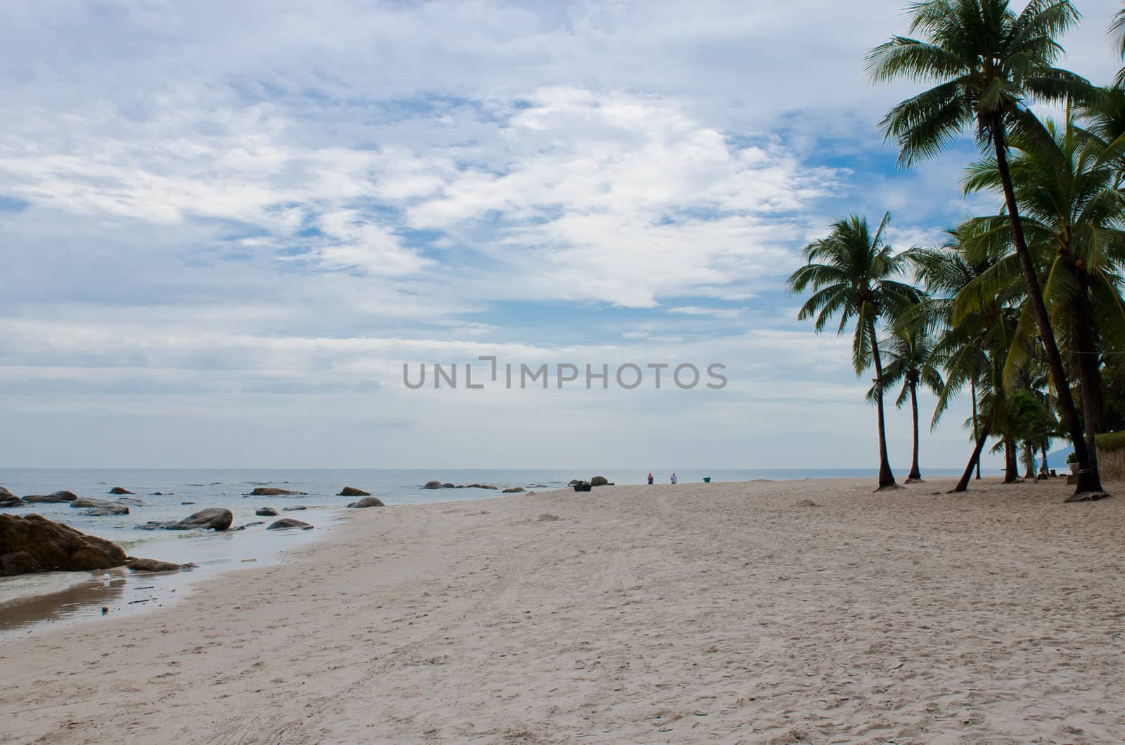 beautiful Hua Hin beach in Thailand