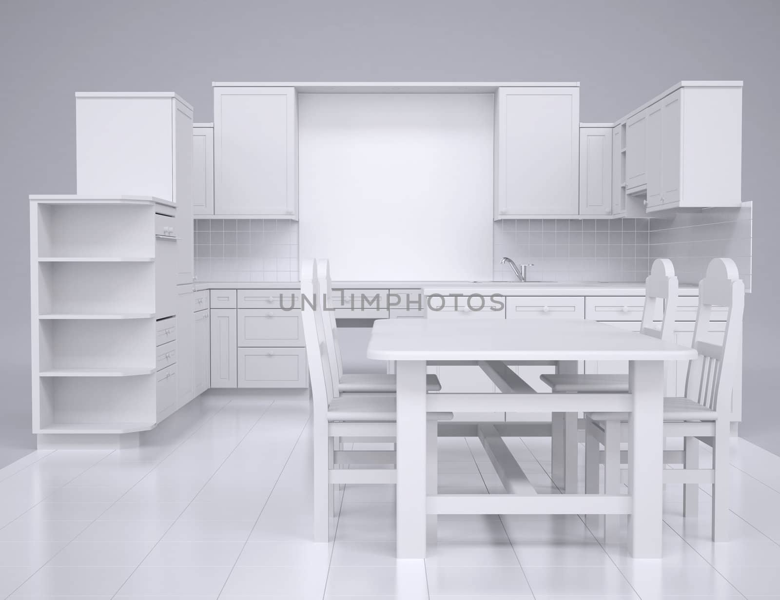 White kitchen by cherezoff