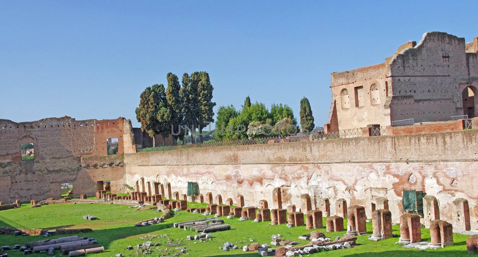 Stadium and Forum Augustana on the Palatine Hill in Rome