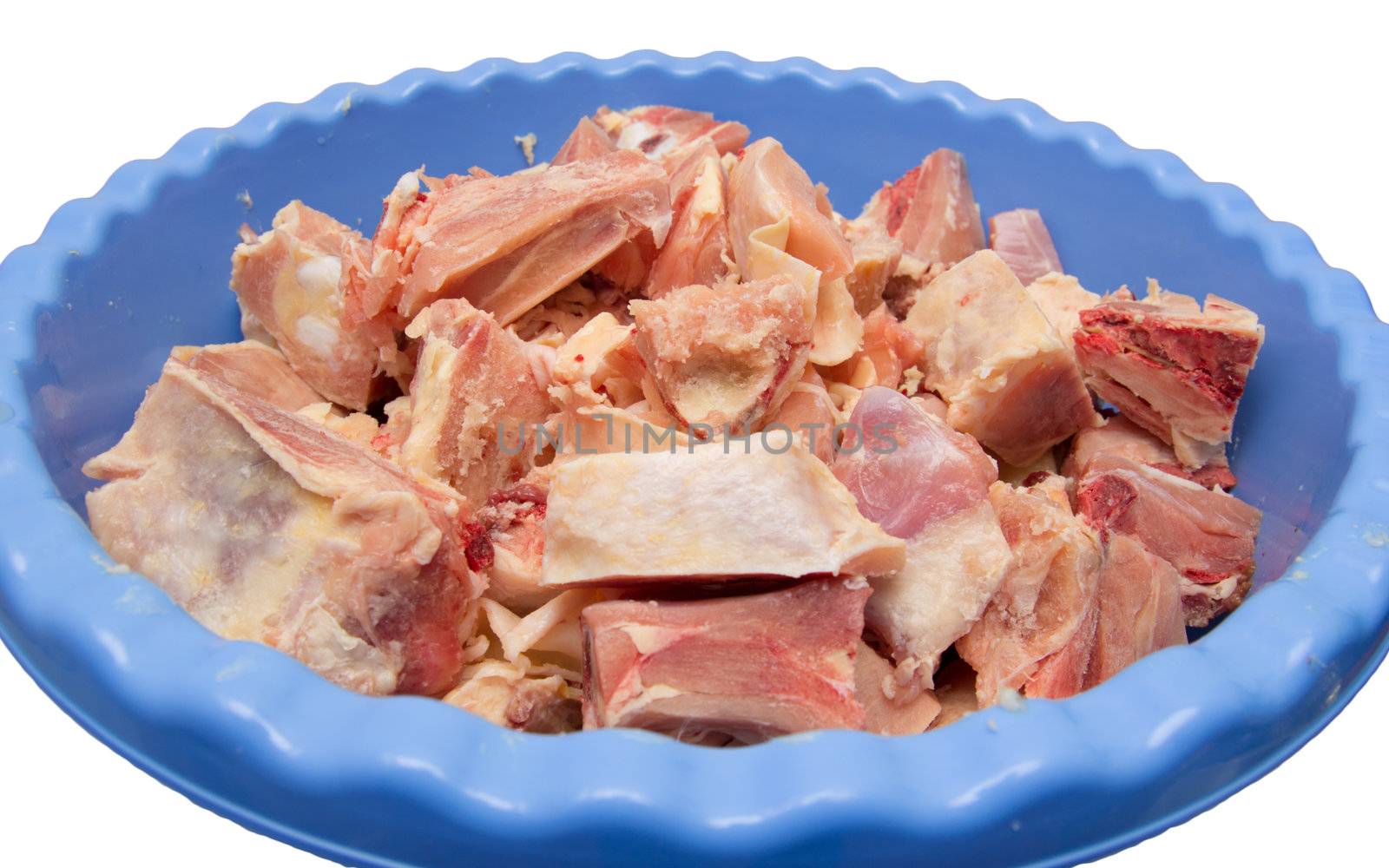 chicken in blue tray