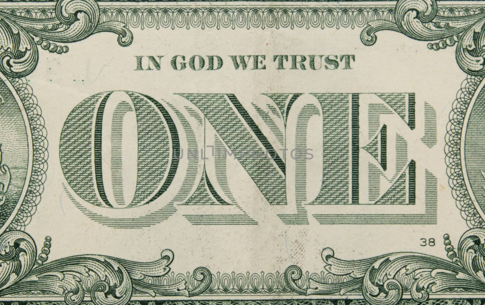 Macro image of a dollar 