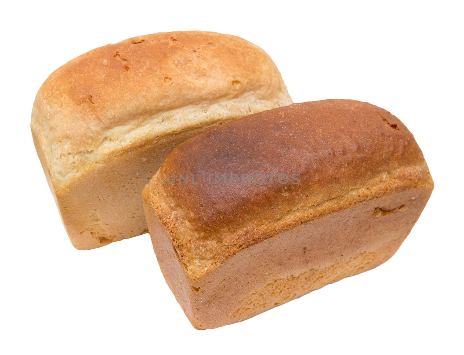 bread on a white background