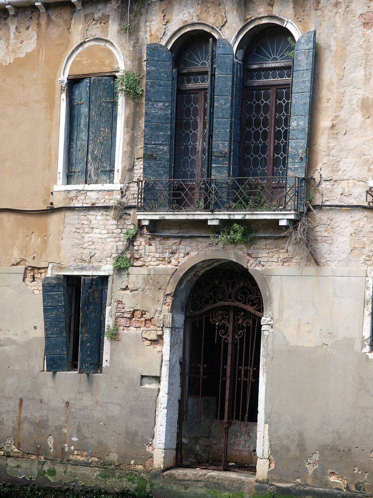 Venice - the remains of its former glory palace in the Dorsoduro district