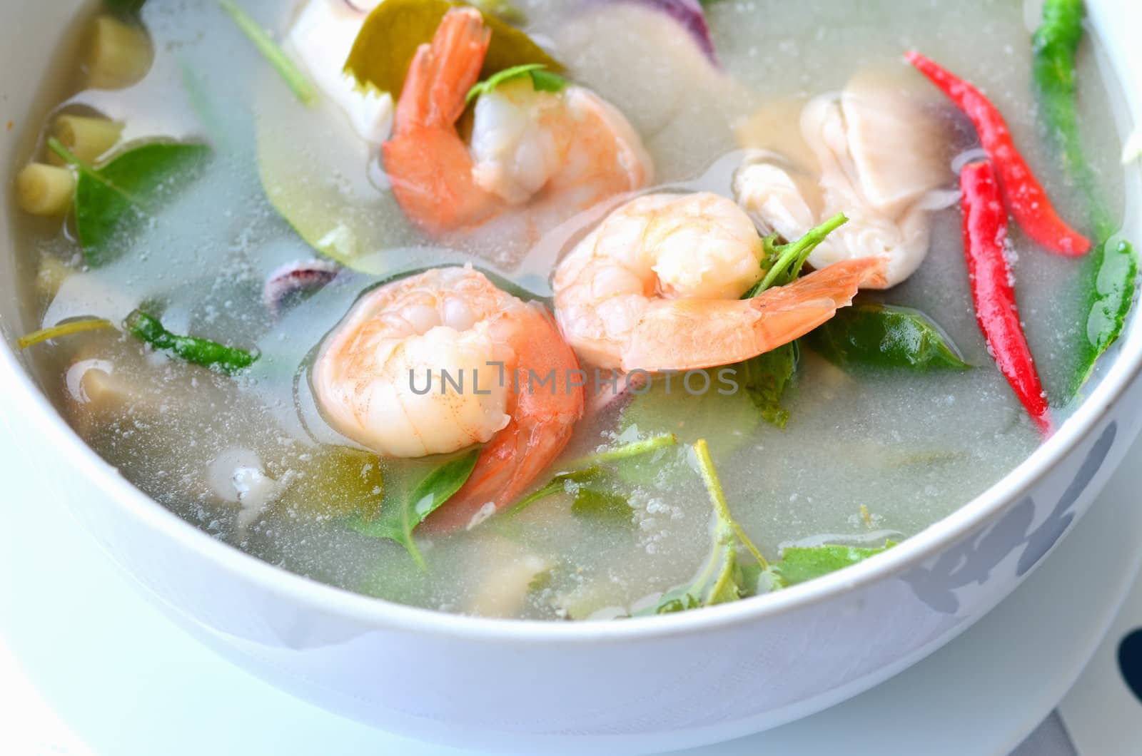 Shrimp soup, Tom Yum Goong, Thailand food 