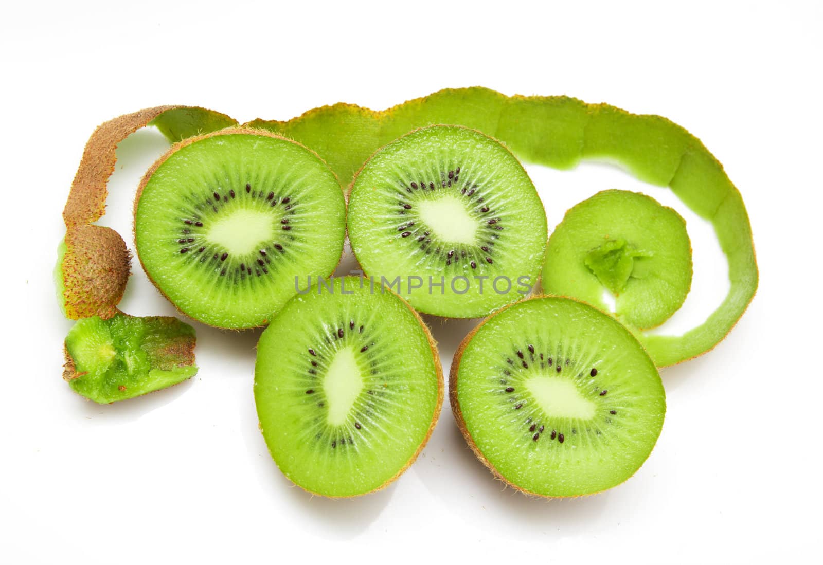 kiwi on a white background