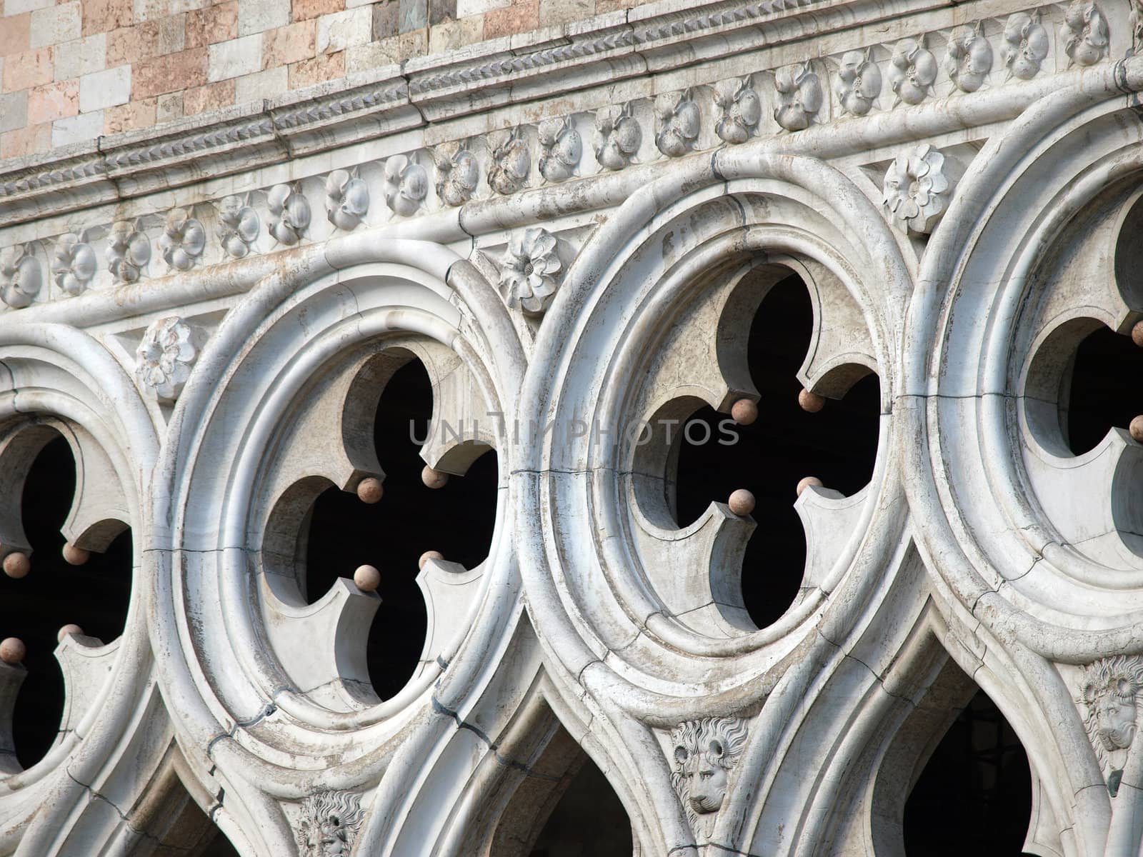 Venice - tracery from the Doge's Palace, one of venice symbol