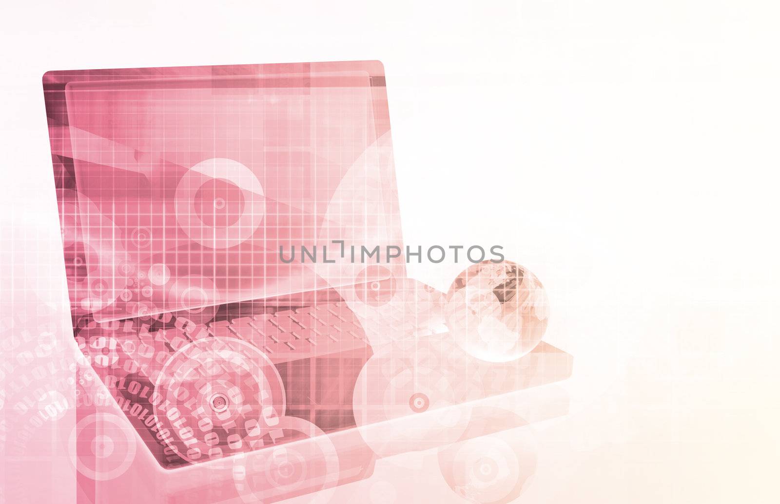 Network Security as a Art Abstract Background