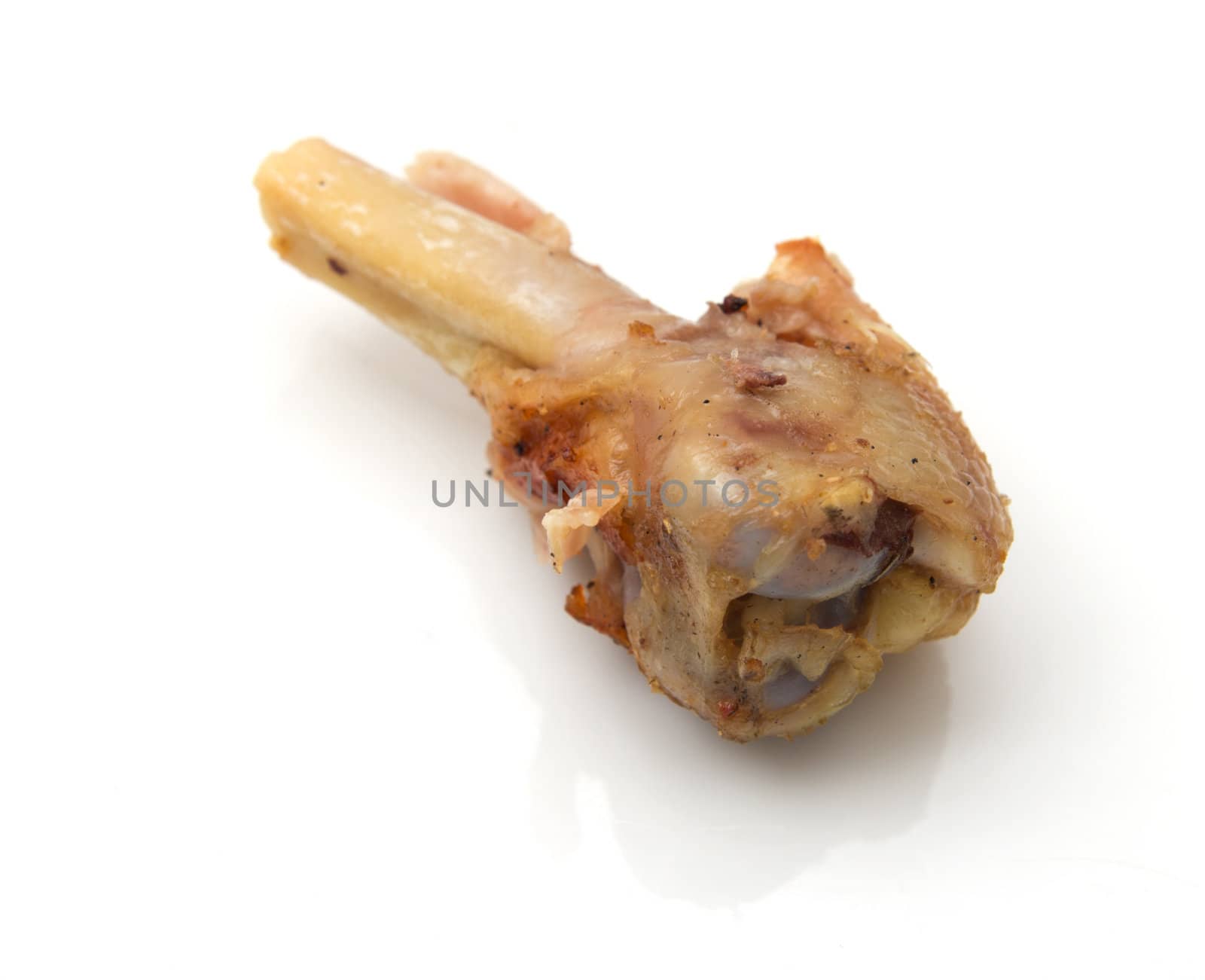 gnawed bones from chicken