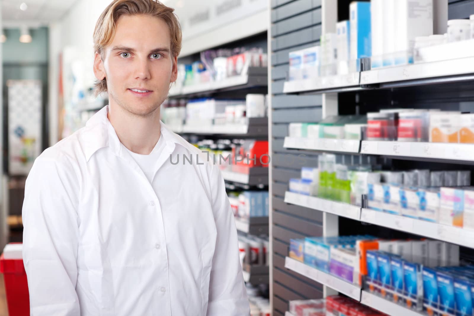 Portrait of Male Pharmacist by leaf