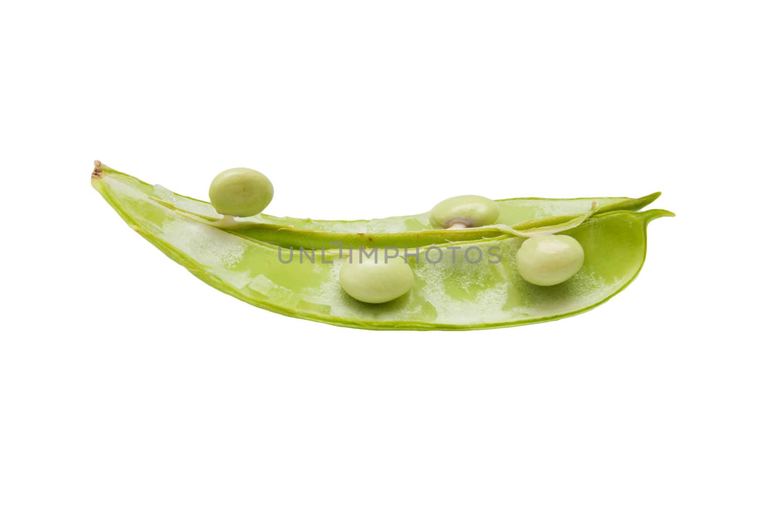 fresh green peas isolated on a white background. Studio photo 